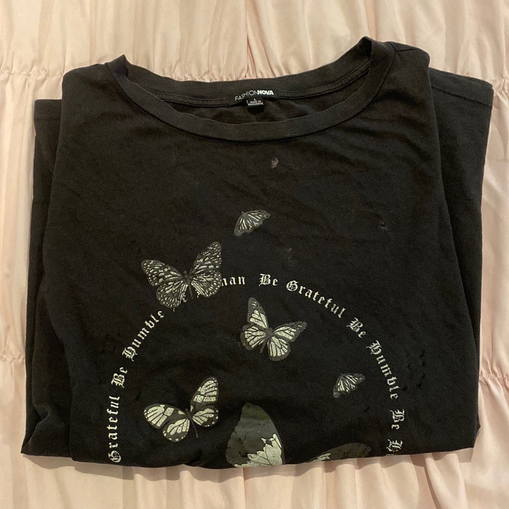 Oversized distressed tee